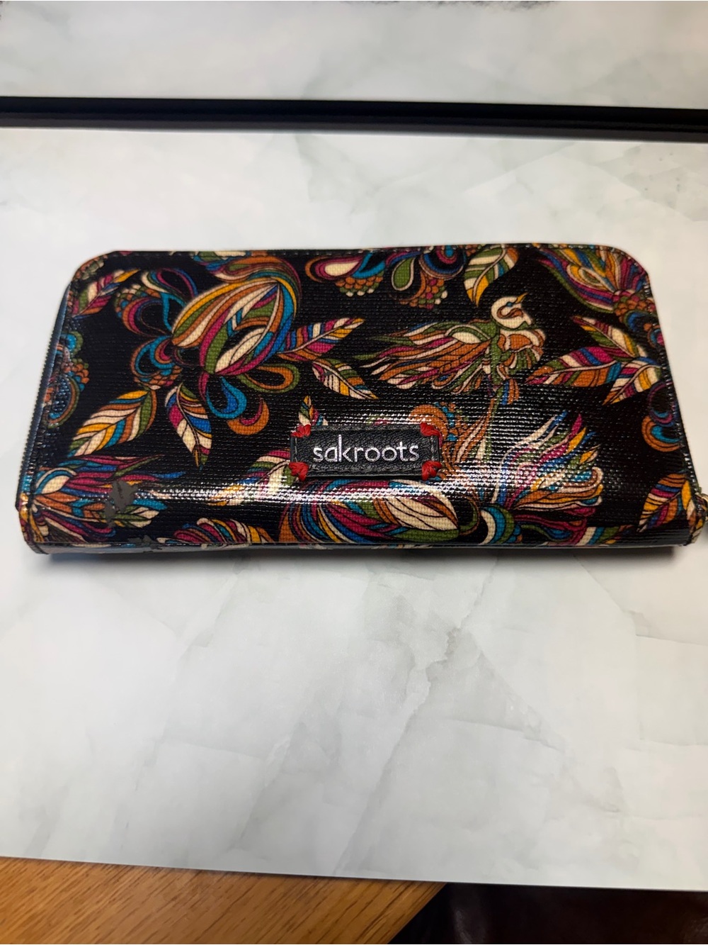 Sakroots Multicolor Floral Zip-Around Wallet